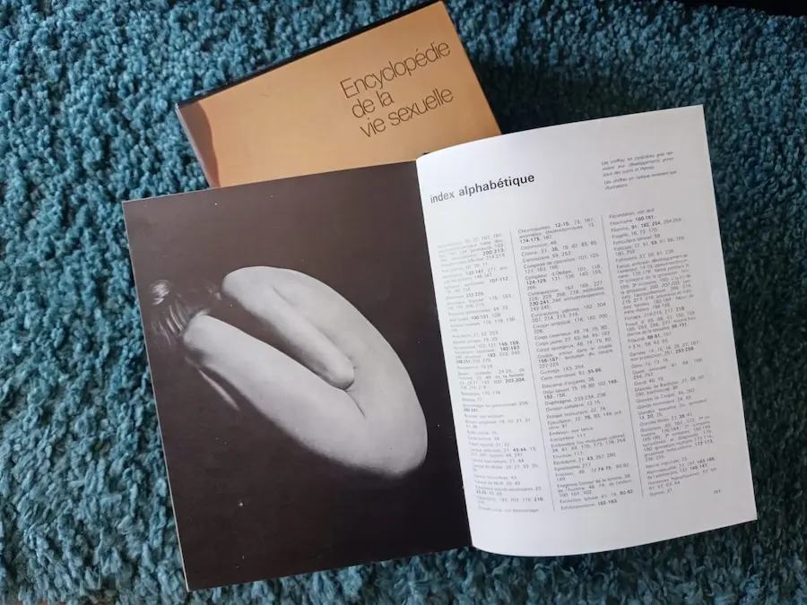 Index alphabétique de l'encyclopédie de la vie sexuelle